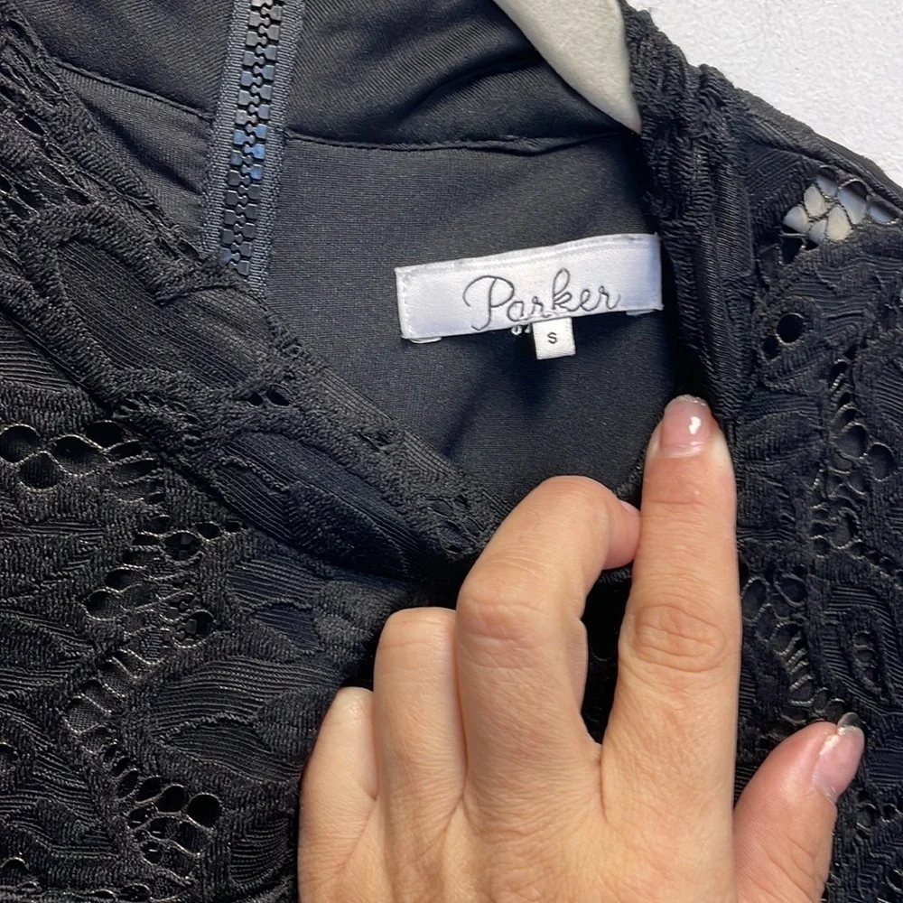 Parker lace black dress